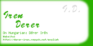 iren derer business card